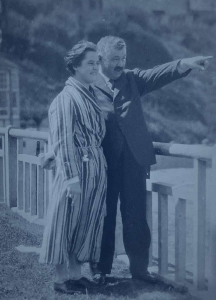 Period figure on the Channel coast at dawn