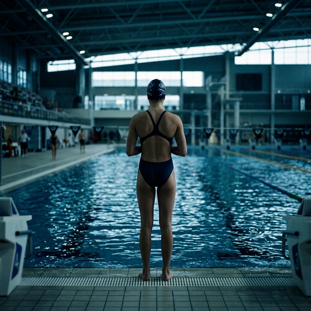 Young swimmer in a training pool — Trudy Ederle® Foundation program
